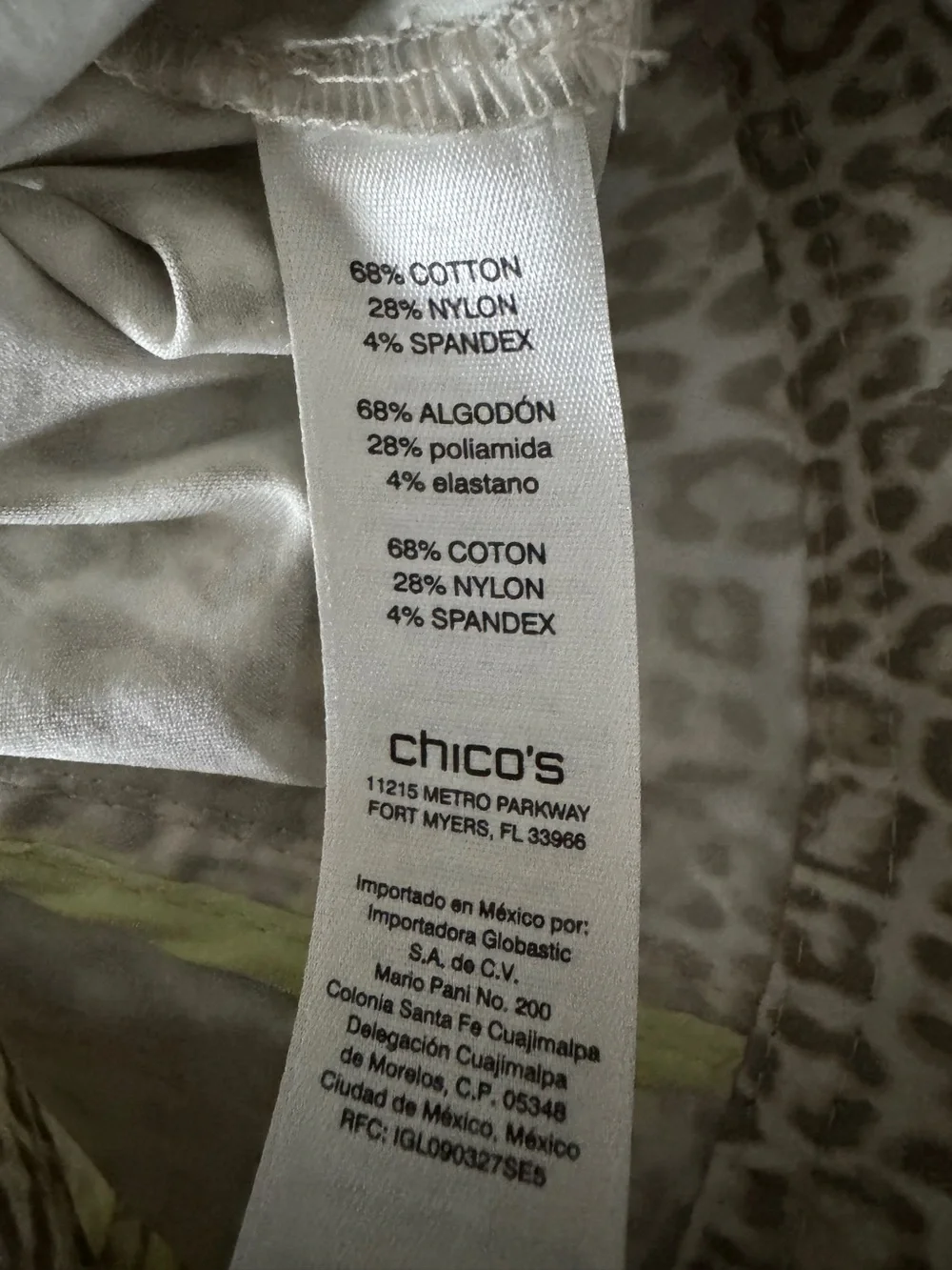 Chico’s Luxe Twill Utility Jacket Leopard Print Zip/Snap Front Jacket